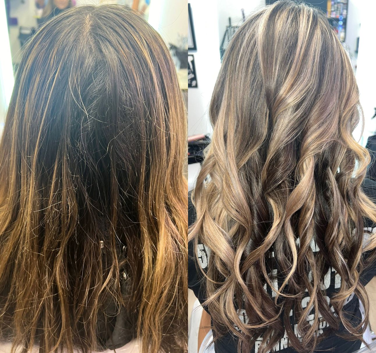 before & after - hair salon in plantation fl